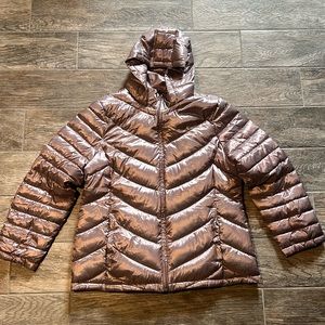 Women's Metallic Puffer Jacket
